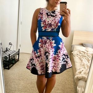 Cynthia Rowley signature material floral dress